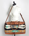American Darling Duffel Saddle Blanket Genuine Leather Women Bag Western Handbag Purse
