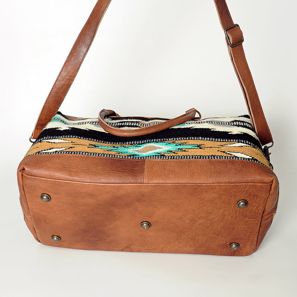 American Darling Duffel Saddle Blanket Genuine Leather Women Bag Western Handbag Purse