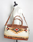 American Darling Duffel Saddle Blanket Genuine Leather Women Bag Western Handbag Purse