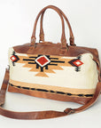 American Darling Duffel Saddle Blanket Genuine Leather Women Bag Western Handbag Purse