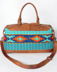 American Darling Duffel Saddle Blanket Genuine Leather Women Bag Western Handbag Purse