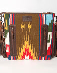 American Darling ADBGZ573A Signature Crossbody Hand Tooled Saddle Blanket Genuine Leather women bag western handbag purse