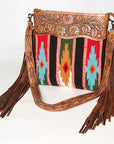 American Darling ADBGZ563A Signature Crossbody Hand Tooled Saddle Blanket Genuine Leather women bag western handbag purse