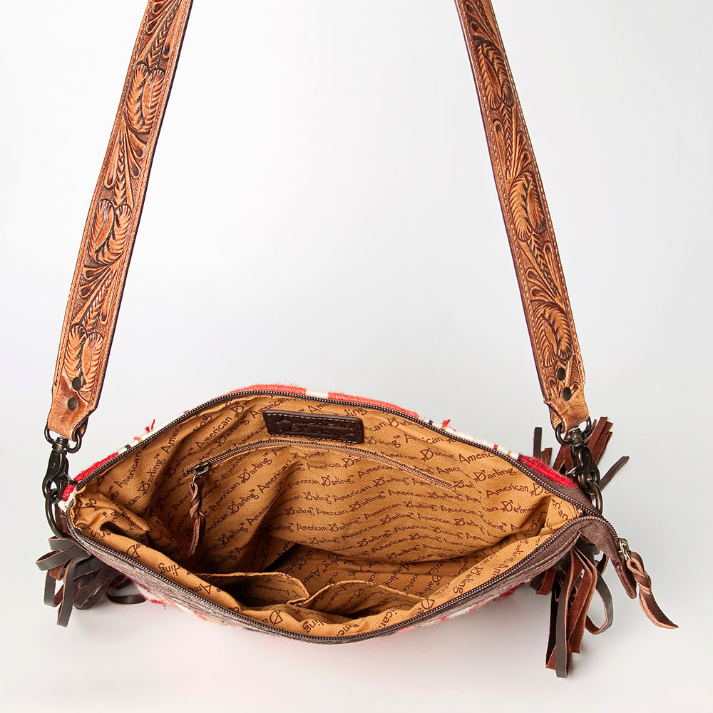 American Darling ADBGZ561A Signature Crossbody Hand Tooled Saddle Blanket Genuine Leather women bag western handbag purse