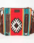 American Darling ADBGZ581A Signature Crossbody Hand Tooled Saddle Blanket Genuine Leather women bag western handbag purse