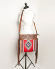American Darling ADBGZ582A Signature Crossbody Hand Tooled Saddle Blanket Genuine Leather women bag western handbag purse