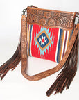 American Darling ADBGZ582A Signature Crossbody Hand Tooled Saddle Blanket Genuine Leather women bag western handbag purse