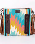 American Darling ADBGZ559A Signature Crossbody Hand Tooled Saddle Blanket Genuine Leather women bag western handbag purse