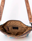 American Darling ADBGZ559A Signature Crossbody Hand Tooled Saddle Blanket Genuine Leather women bag western handbag purse