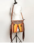 American Darling Signature Crossbody Hand Tooled Saddle Blanket Genuine Leather women bag western handbag purse