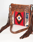 American Darling ADBGZ565A Signature Crossbody Hand Tooled Saddle Blanket Genuine Leather women bag western handbag purse