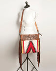 American Darling ADBGZ566A Signature Crossbody Hand Tooled Saddle Blanket Genuine Leather women bag western handbag purse