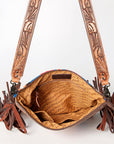 American Darling ADBGZ554A Signature Crossbody Hand Tooled Saddle Blanket Genuine Leather women bag western handbag purse