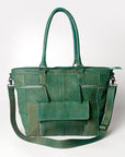 Never Mind Nmbgz126A Tote Vintage Handmade Genuine Cowhide Leather Women Bag Western Handbag Purse