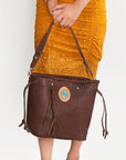 American Darling ADBGD160A Bucket Genuine Leather women bag western handbag purse