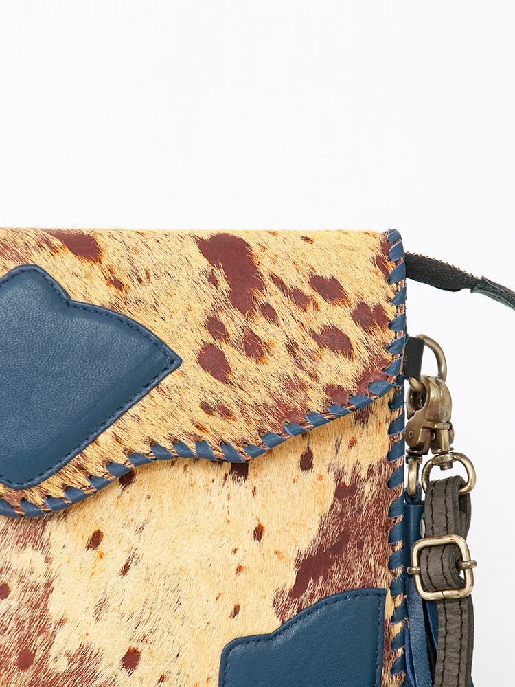 American Darling Hair On Genuine Leather Women Bag Western Handbag Purse