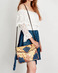 American Darling Hair On Genuine Leather Women Bag Western Handbag Purse