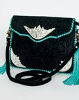 American Darling Hair On Genuine Leather Women Bag Western Handbag Purse
