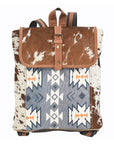 OHLAY KB106 Backpack Upcycled Canvas Hair-On Genuine Leather women bag western handbag purse