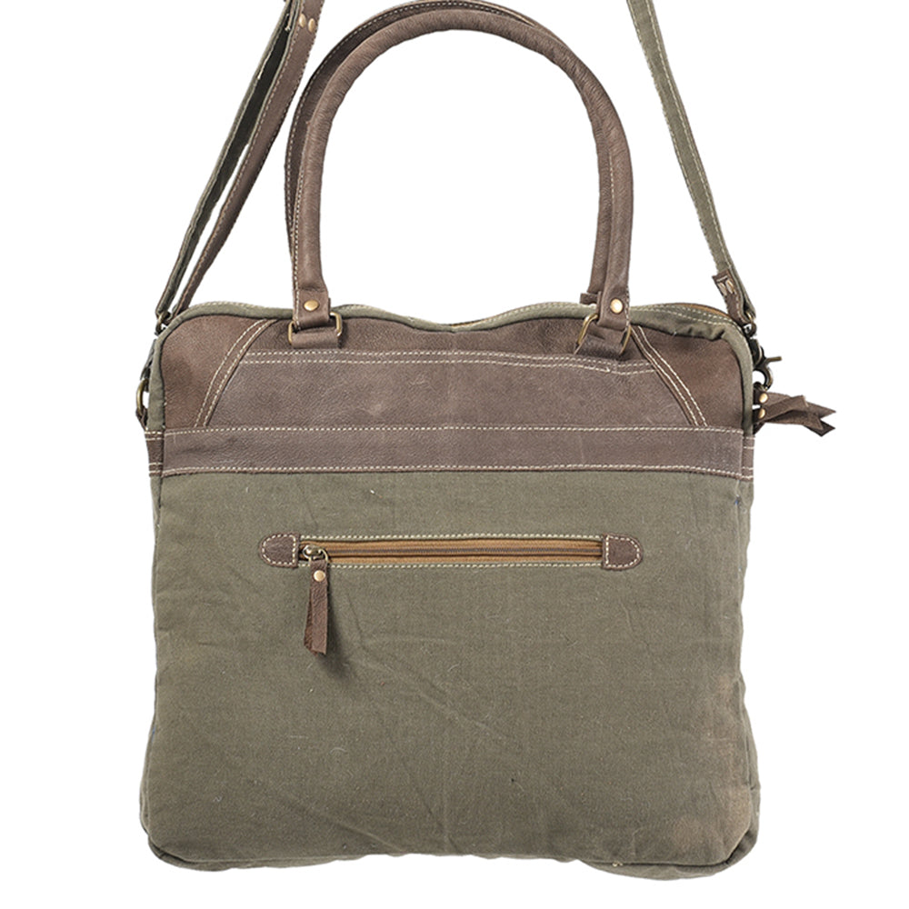 OHLAY KB108 TOTE Upcycled Wool Upcycled Canvas Genuine Leather women bag western handbag purse