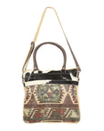OHLAY KB110 TOTE Upcycled Wool Upcycled Canvas Hair-on Genuine Leather women bag western handbag purse
