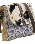 OHLAY KB121 Cross Body Upcycled Wool Upcycled Canvas Hair-On Genuine Leather women bag western handbag purse