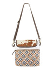 OHLAY KB127 Cross Body Upcycled Wool Upcycled Canvas Hair-On Genuine Leather women bag western handbag purse