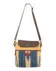 OHLAY KB128 Cross Body Upcycled Wool Upcycled Canvas Genuine Leather women bag western handbag purse