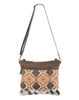 OHLAY KB131 Cross Body Upcycled Wool Upcycled Canvas Hair-On Genuine Leather women bag western handbag purse