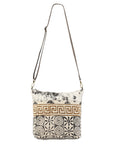 OHLAY KB135 Cross Body Upcycled Wool Upcycled Canvas Hair-On Genuine Leather women bag western handbag purse