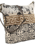 OHLAY KB135 Cross Body Upcycled Wool Upcycled Canvas Hair-On Genuine Leather women bag western handbag purse