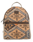 OHLAY KB141 Backpack Upcycled Canvas Genuine Leather women bag western handbag purse