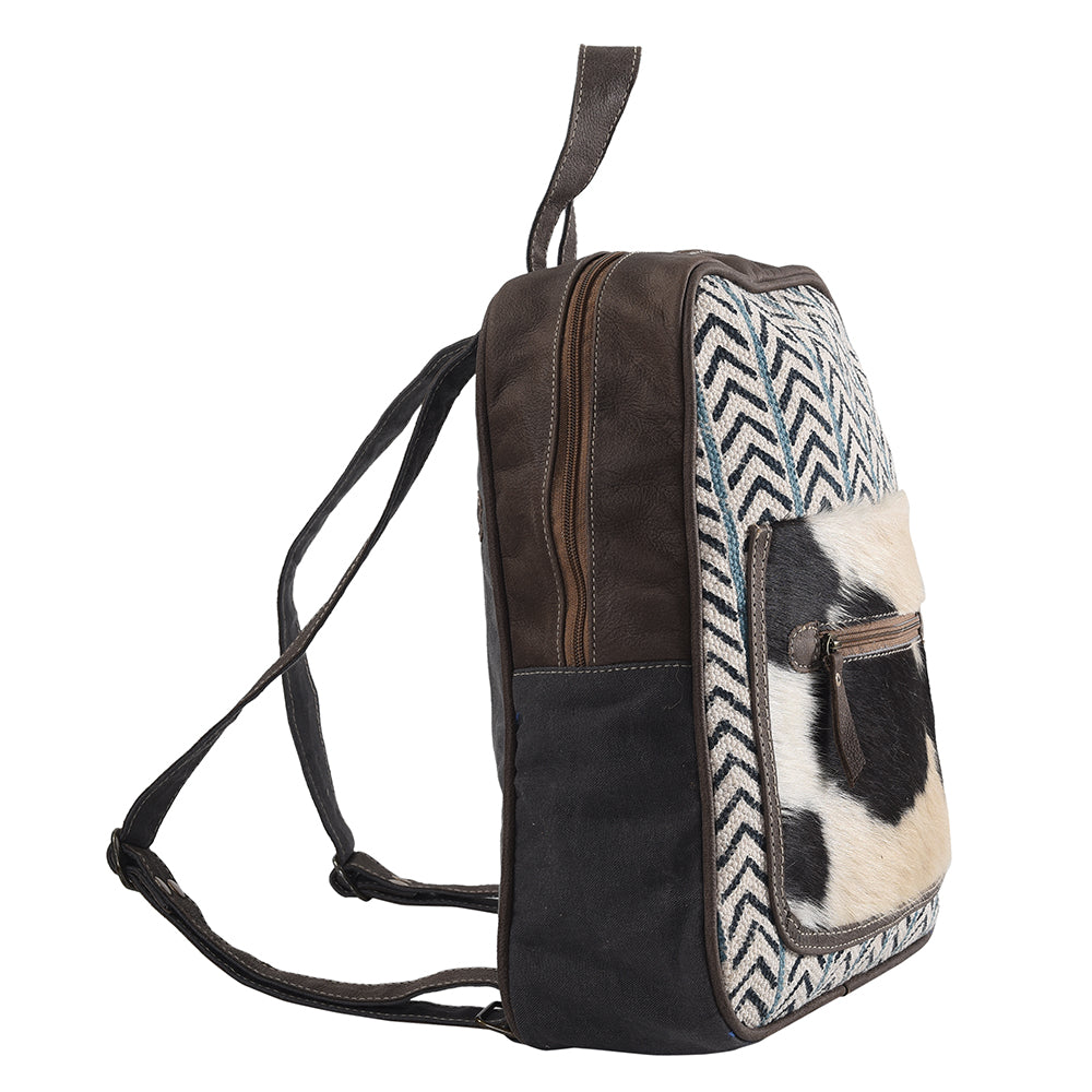 OHLAY KB143 Backpack Upcycled Canvas Hair-On Genuine Leather women bag western handbag purse
