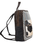 OHLAY KB143 Backpack Upcycled Canvas Hair-On Genuine Leather women bag western handbag purse