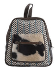 OHLAY KB143 Backpack Upcycled Canvas Hair-On Genuine Leather women bag western handbag purse