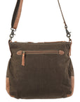 OHLAY MESSENGER Upcycled Canvas  Genuine Leather women bag western handbag purse