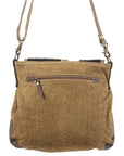 OHLAY MESSENGER Upcycled Wool Upcycled Canvas Hair-on Genuine Leather women bag western handbag purse