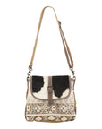 OHLAY MESSENGER Upcycled Wool Upcycled Canvas Hair-on Genuine Leather women bag western handbag purse