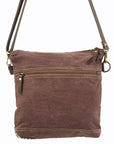 OHLAY KB147 Cross Body Upcycled Wool Upcycled Canvas Hair-On Genuine Leather women bag western handbag purse
