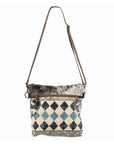 OHLAY KB147 Cross Body Upcycled Wool Upcycled Canvas Hair-On Genuine Leather women bag western handbag purse