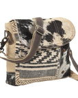 OHLAY MESSENGER Upcycled Wool Upcycled Canvas Hair-on Genuine Leather women bag western handbag purse