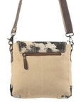 OHLAY MESSENGER Upcycled Wool Upcycled Canvas Hair-on Genuine Leather women bag western handbag purse