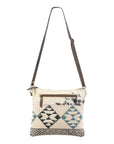 OHLAY KB154 Cross Body Upcycled Wool Upcycled Canvas Hair-On Genuine Leather women bag western handbag purse