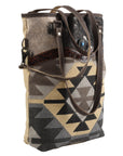 OHLAY KB161 TOTE Hand Tooled Upcycled Wool Upcycled Canvas Hair-on Genuine Leather women bag western handbag purse