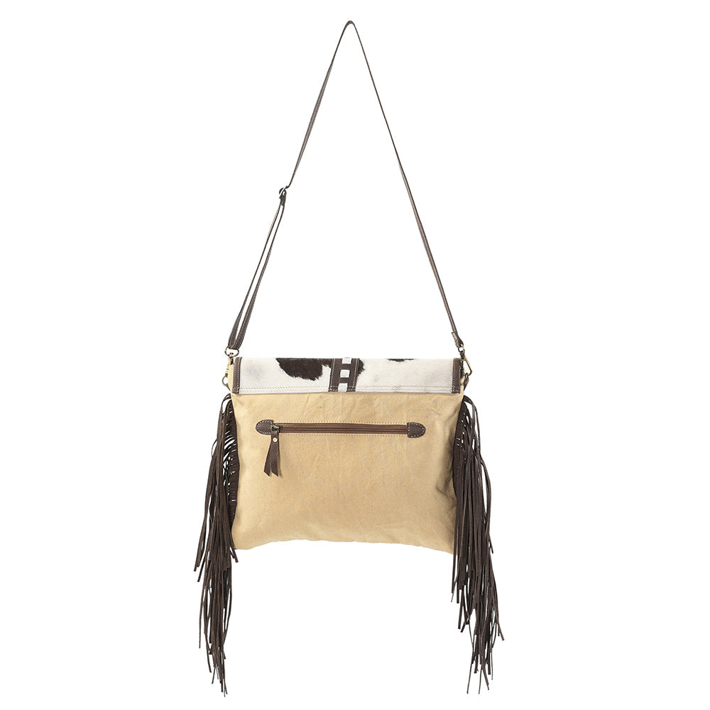 OHLAY KB163 Cross Body Upcycled Wool Upcycled Canvas Hair-On Genuine Leather women bag western handbag purse