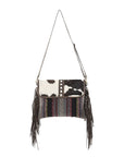OHLAY KB163 Cross Body Upcycled Wool Upcycled Canvas Hair-On Genuine Leather women bag western handbag purse