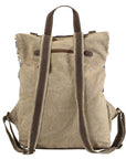 OHLAY KB165 Backpack Upcycled Canvas Hair-On Genuine Leather women bag western handbag purse