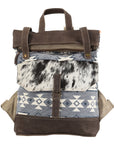 OHLAY KB165 Backpack Upcycled Canvas Hair-On Genuine Leather women bag western handbag purse