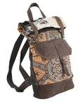 OHLAY KB166 Backpack Upcycled Canvas Hair-On Genuine Leather women bag western handbag purse