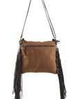 OHLAY KB170 Cross Body Upcycled Wool Upcycled Canvas Embossed Hair-On Genuine Leather women bag western handbag purse